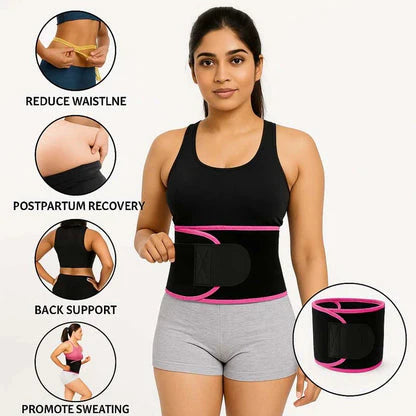 Waist Trimmer: "Adjustable neoprene waist trimmer belt for men and women fitness