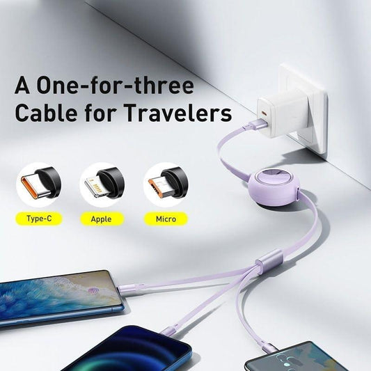 3 in 1 Charging Cable - Universal Android iOS Type-C