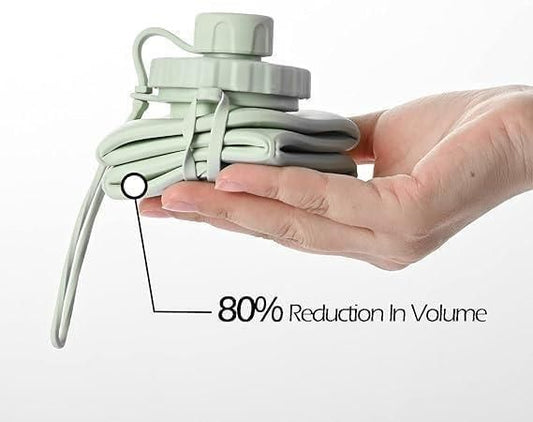 Folding Silicone Water Bottle - Collapsible Travel Bottle