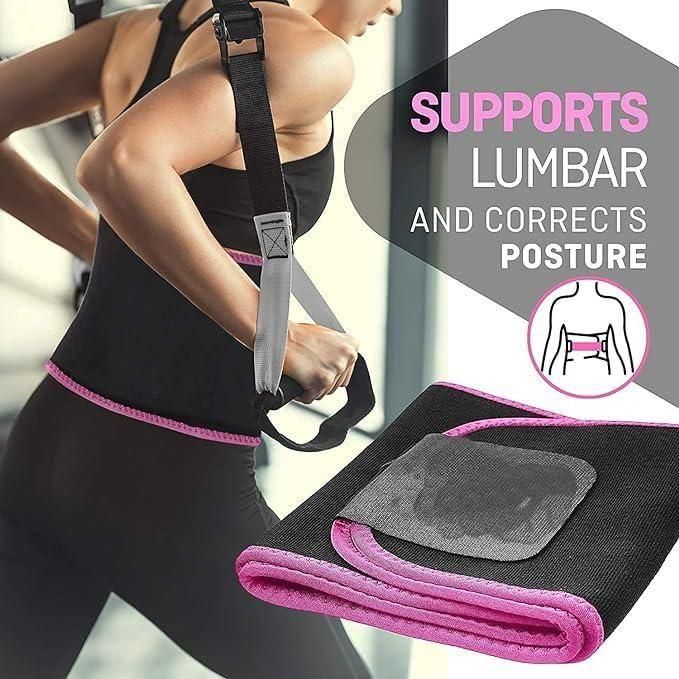 Waist Trimmer: "Adjustable neoprene waist trimmer belt for men and women fitness

