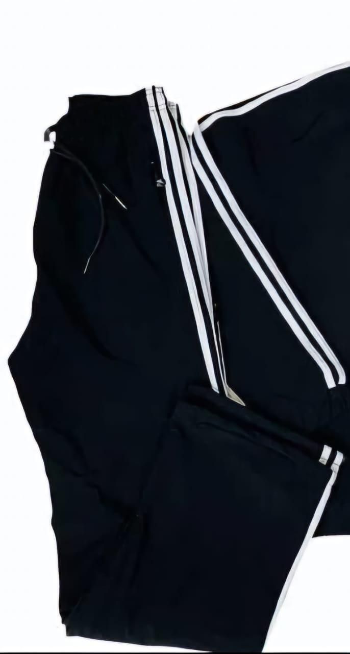 Men's Track Suit - 4 Way Lycra with Side Stripe Black