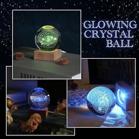 3D Crystal Lamp Ball - Decorative LED Night Light Assorted