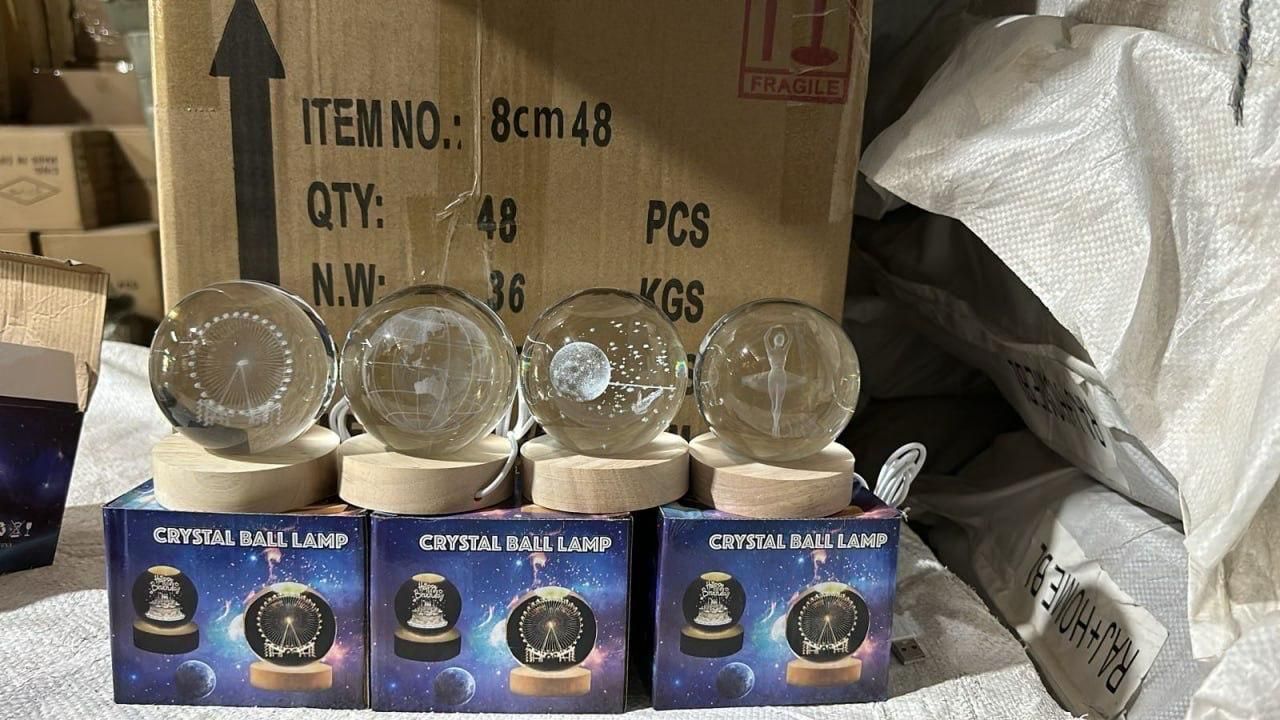 3D Crystal Lamp Ball - Decorative LED Night Light Assorted